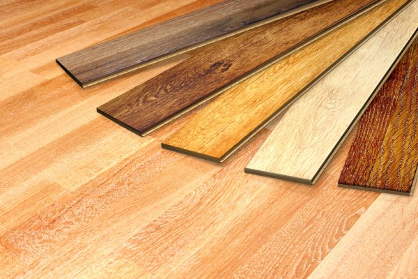 New oak parquet of different colors